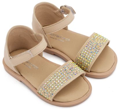 Εικόνα της Πέδιλο Διακοσμημένο με Στρας  LU6133 Μπεζ