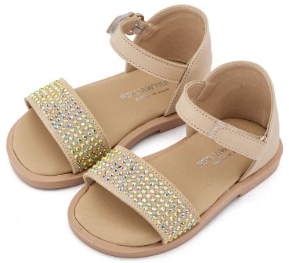 Εικόνα της Πέδιλο Διακοσμημένο με Στρας  LU6133 Μπεζ