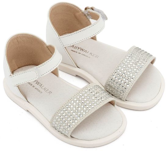 Εικόνα της Πέδιλο Διακοσμημένο με Στρας  LU6133 Λευκό