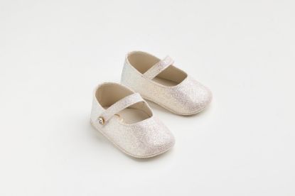 Εικόνα της K605X - Μπαλαρίνα αγκαλιάς σε χρυσό γκλιτερ με διακοσμητικό στρας στην μπαρέτα