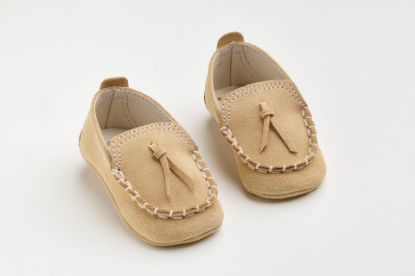 Εικόνα της A601K - παπουτσάκι αγκαλιάς σε ώχρα καστόρ δέρμα