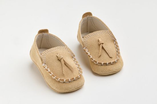 Εικόνα της A601K - παπουτσάκι αγκαλιάς σε ώχρα καστόρ δέρμα