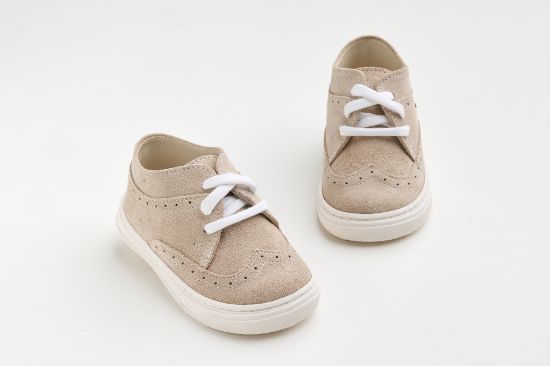 Εικόνα της A624E - παπουτσάκι περπατήματος σε εκρού καστόρ δέρμα