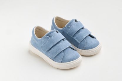 Εικόνα της A628B - παπουτσάκι περπατήματος σε γαλάζιο καστορ δέρμα