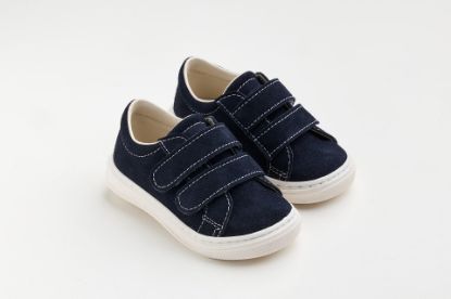 Εικόνα της A628M - παπουτσάκι περπατήματος σε μπλε καστόρ δέρμα