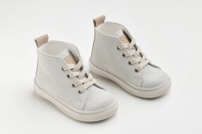 Εικόνα της A632A - μποτάκι περπατήματος σε λευκό και μπεζ καστόρ δέρμα